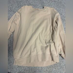 Lululemon crewneck in light yellow/beige
